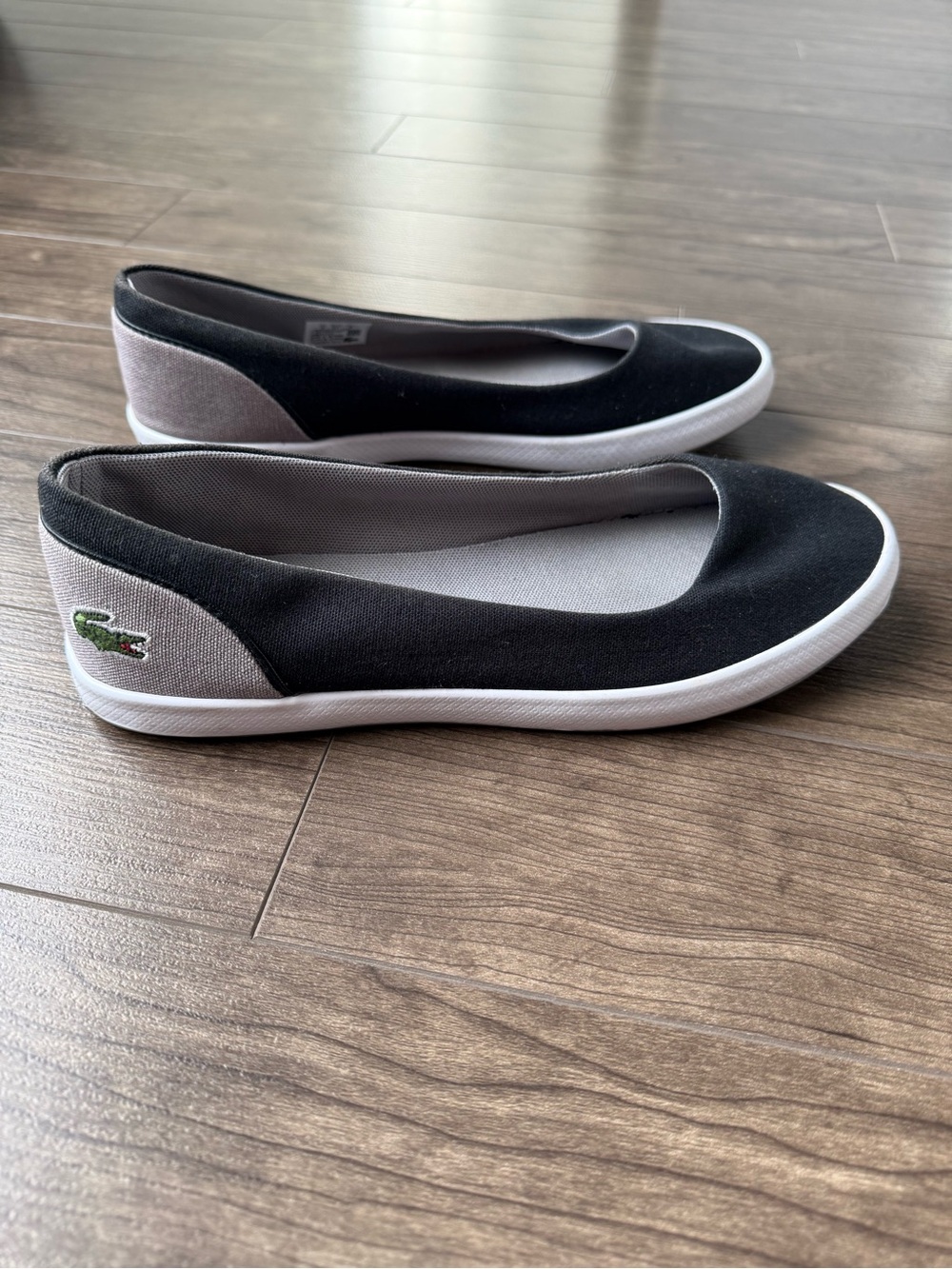 Lacoste Marthe Women’s Canvas Ballet Flat Sneakers - Size 6